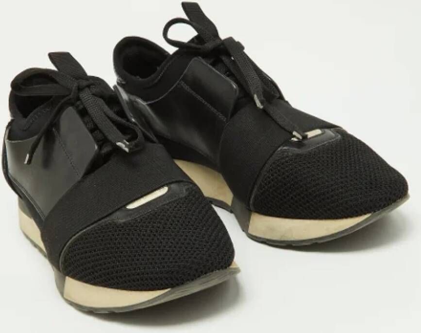 Balenciaga Vintage Pre-owned Leather sneakers Black Dames