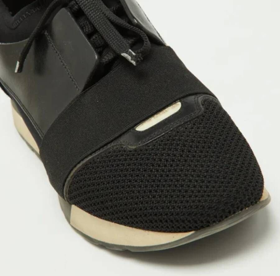 Balenciaga Vintage Pre-owned Leather sneakers Black Dames