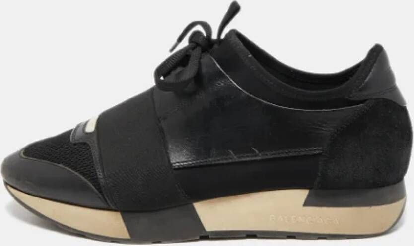 Balenciaga Vintage Pre-owned Leather sneakers Black Dames