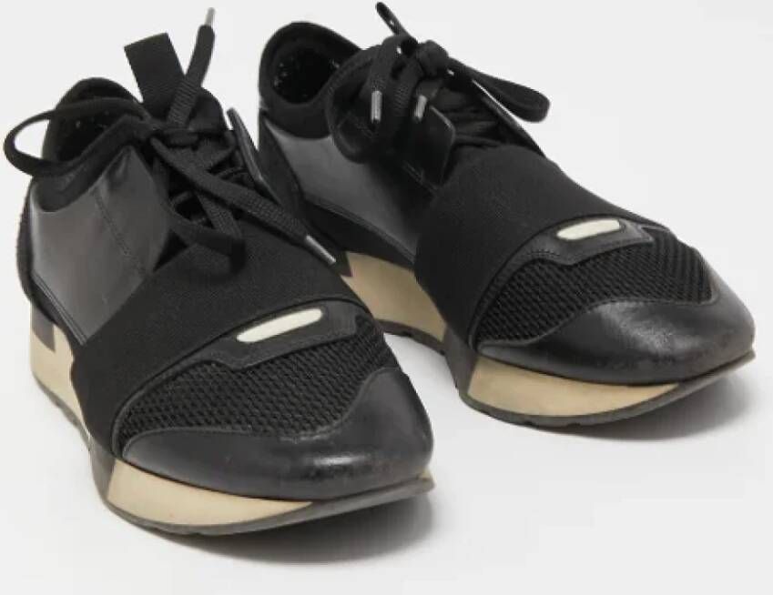 Balenciaga Vintage Pre-owned Leather sneakers Black Dames