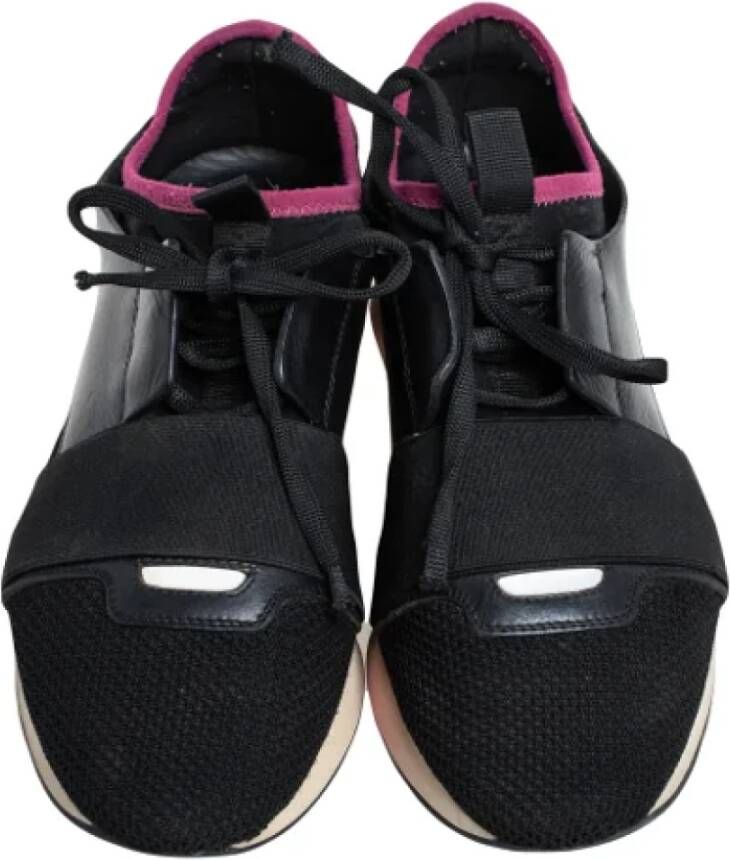 Balenciaga Vintage Pre-owned Leather sneakers Black Dames