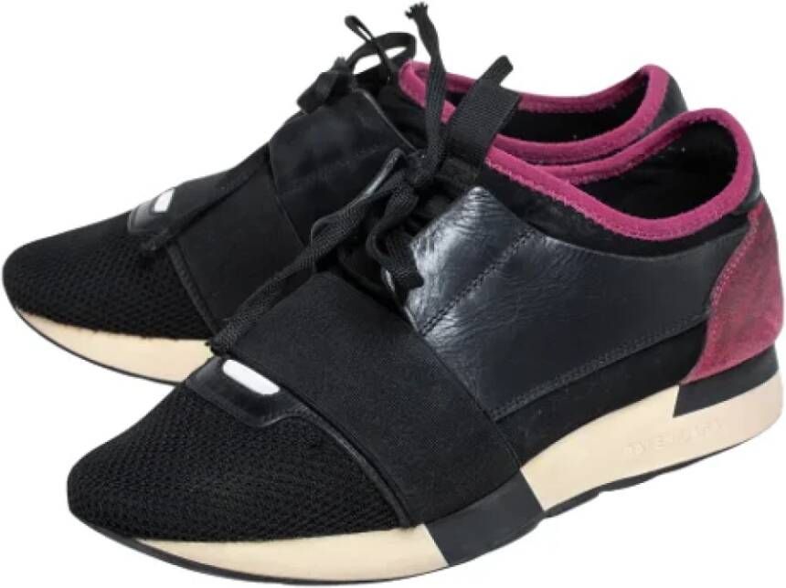 Balenciaga Vintage Pre-owned Leather sneakers Black Dames