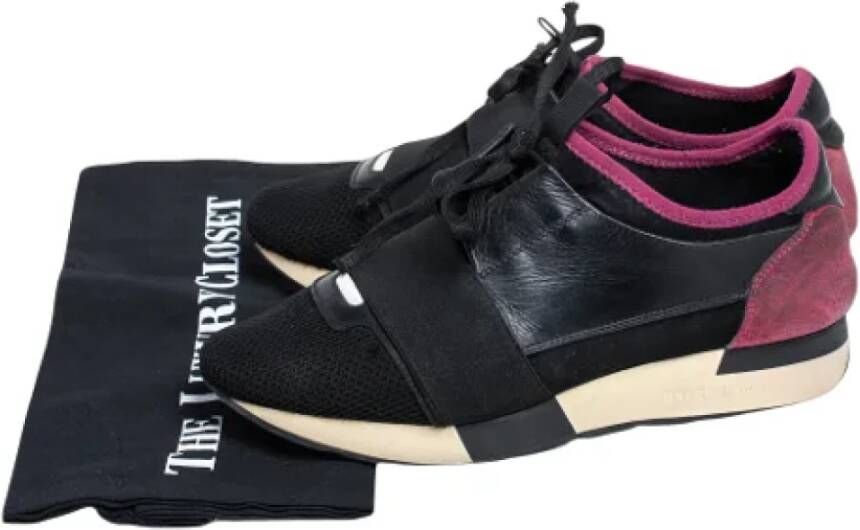 Balenciaga Vintage Pre-owned Leather sneakers Black Dames