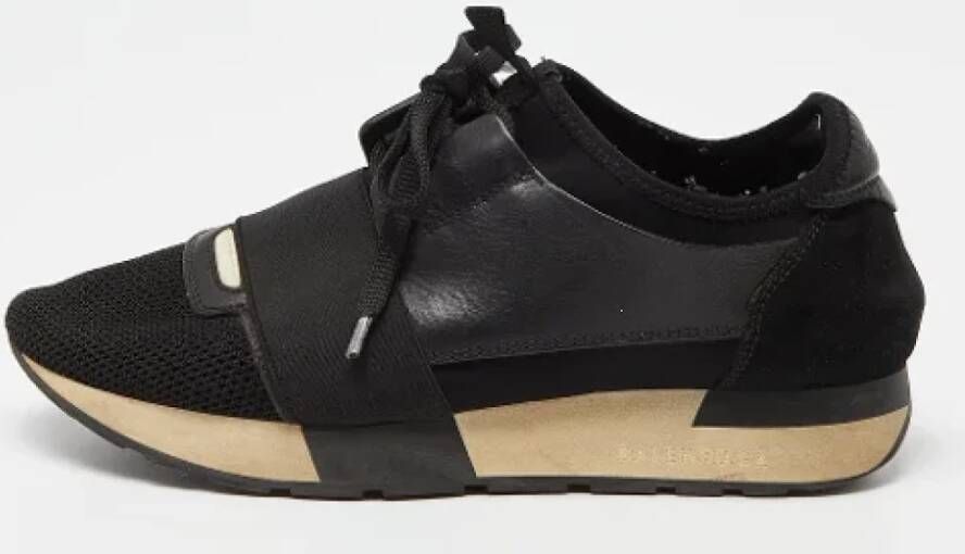Balenciaga Vintage Pre-owned Leather sneakers Black Dames