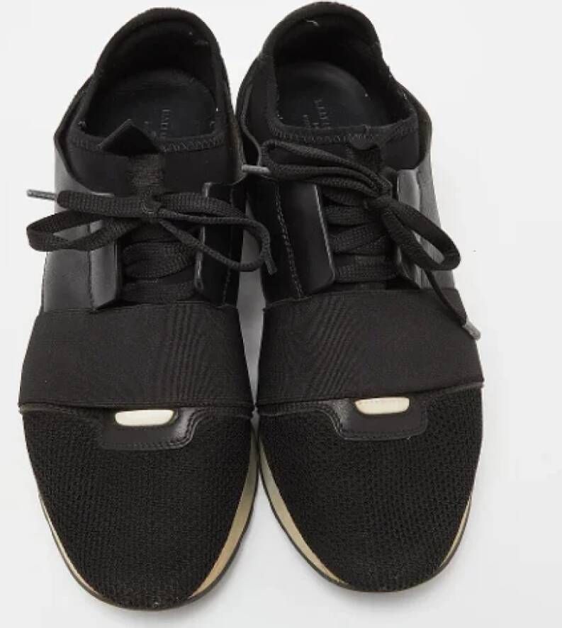 Balenciaga Vintage Pre-owned Leather sneakers Black Dames