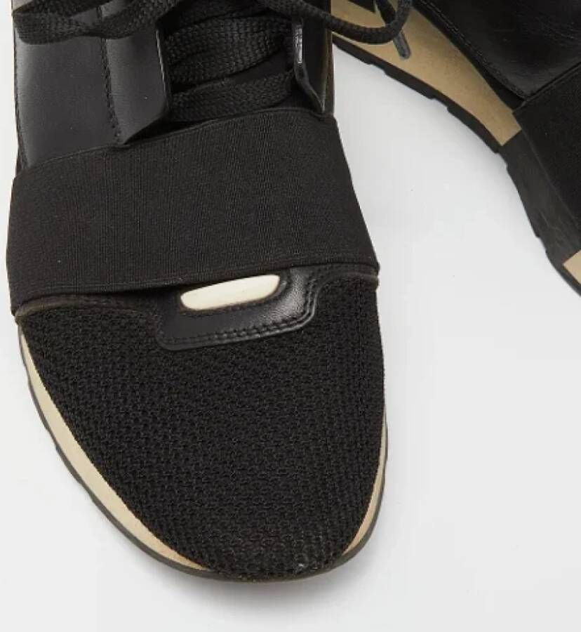 Balenciaga Vintage Pre-owned Leather sneakers Black Dames