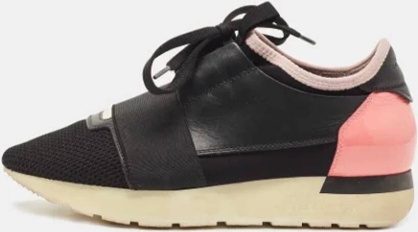 Balenciaga Vintage Pre-owned Leather sneakers Black Dames
