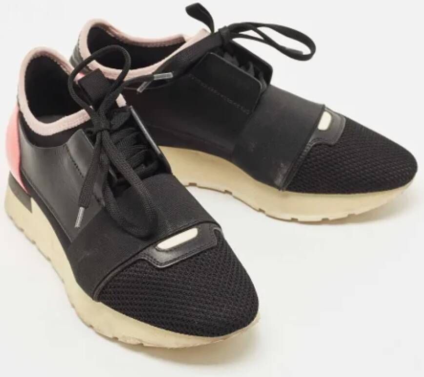 Balenciaga Vintage Pre-owned Leather sneakers Black Dames