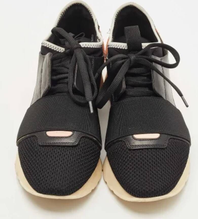 Balenciaga Vintage Pre-owned Leather sneakers Black Dames