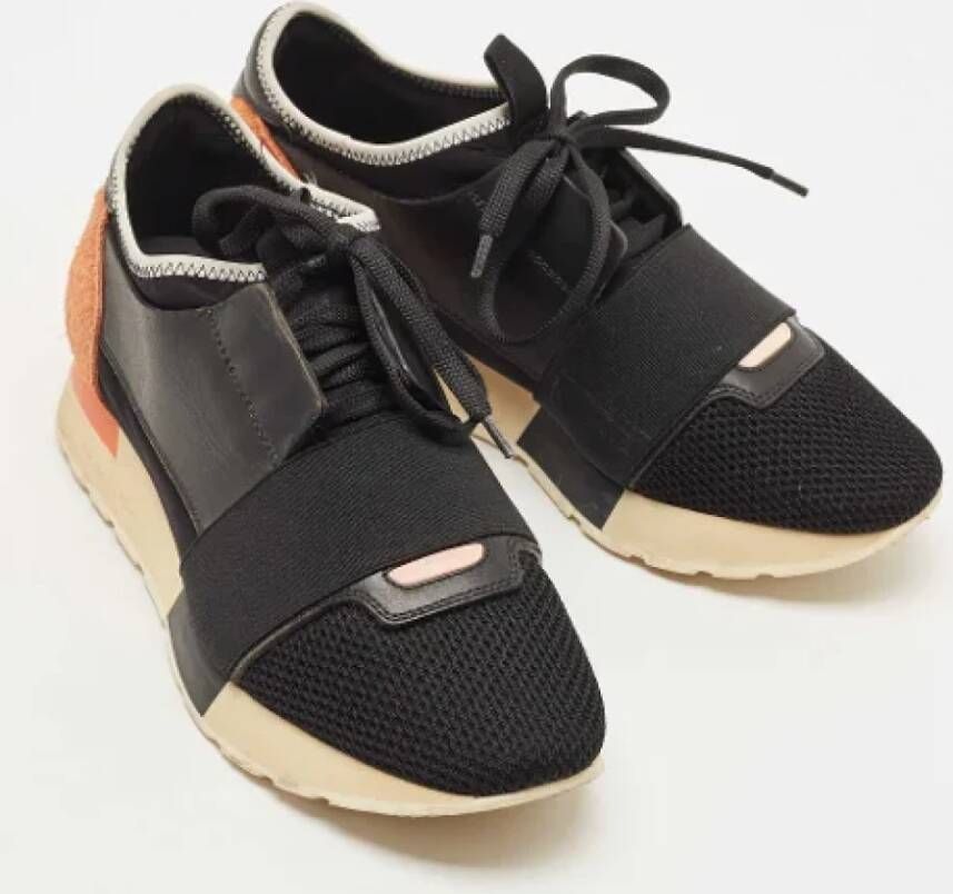 Balenciaga Vintage Pre-owned Leather sneakers Black Dames