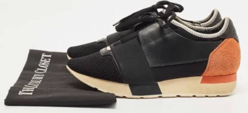 Balenciaga Vintage Pre-owned Leather sneakers Black Dames