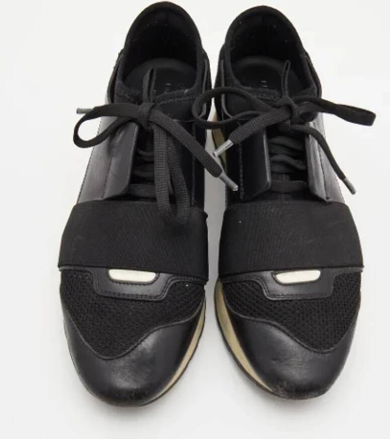 Balenciaga Vintage Pre-owned Leather sneakers Black Dames