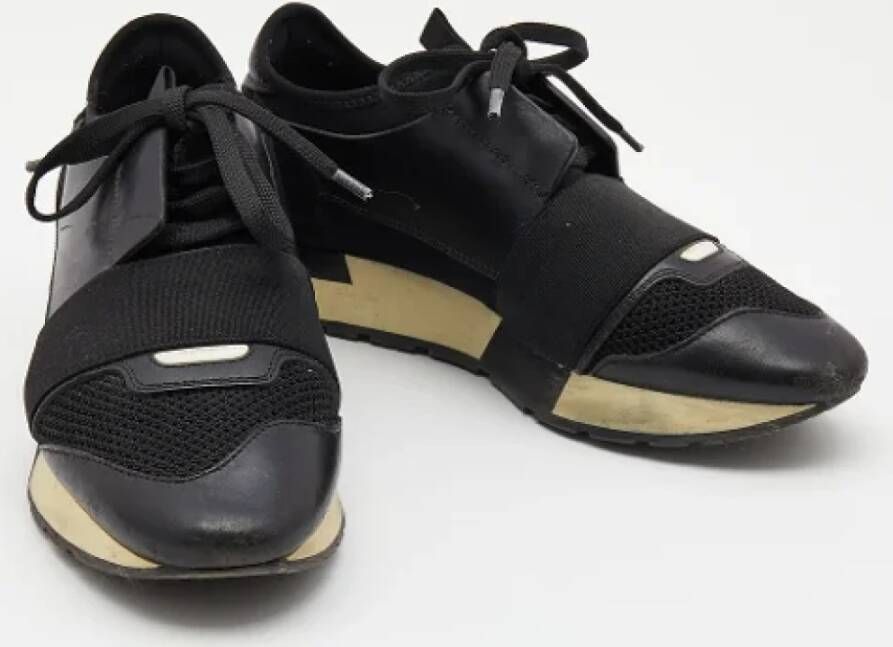 Balenciaga Vintage Pre-owned Leather sneakers Black Dames