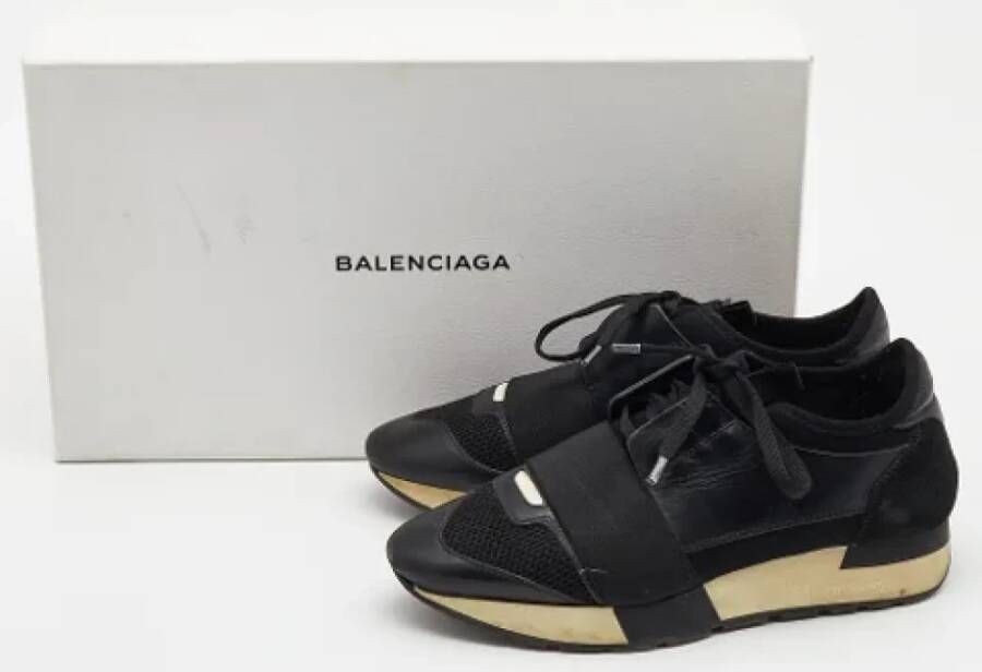 Balenciaga Vintage Pre-owned Leather sneakers Black Dames