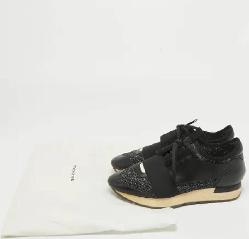 Balenciaga Vintage Pre-owned Leather sneakers Black Dames