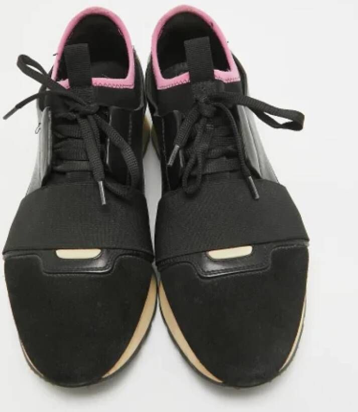 Balenciaga Vintage Pre-owned Leather sneakers Black Dames