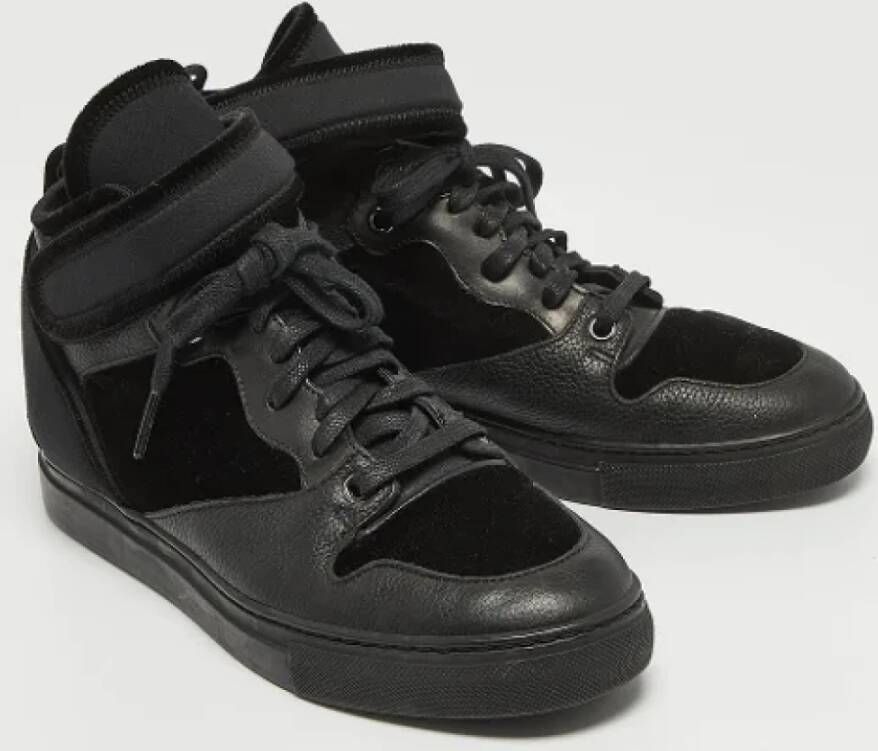 Balenciaga Vintage Pre-owned Leather sneakers Black Dames