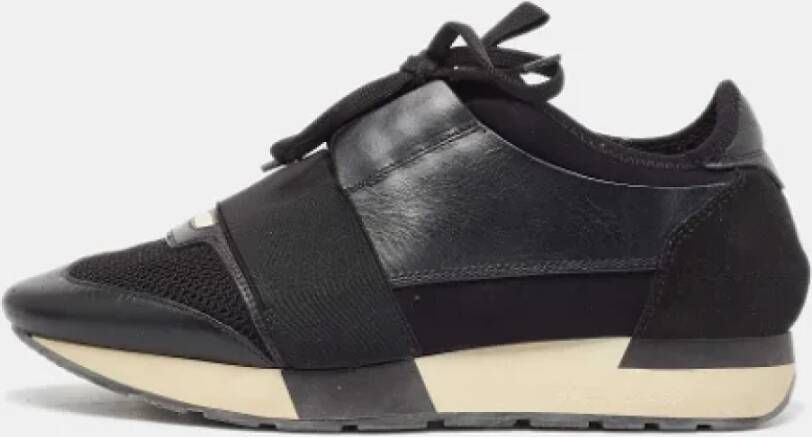 Balenciaga Vintage Pre-owned Leather sneakers Black Dames