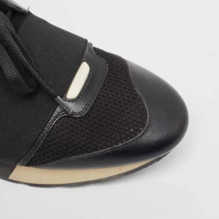 Balenciaga Vintage Pre-owned Leather sneakers Black Dames