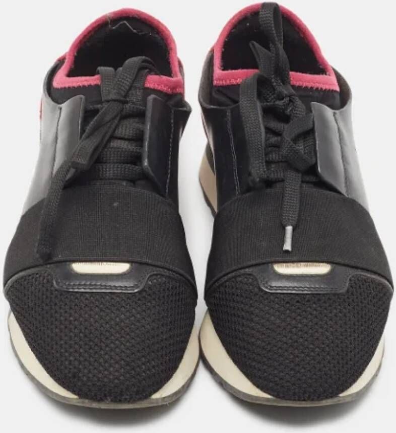 Balenciaga Vintage Pre-owned Leather sneakers Black Dames
