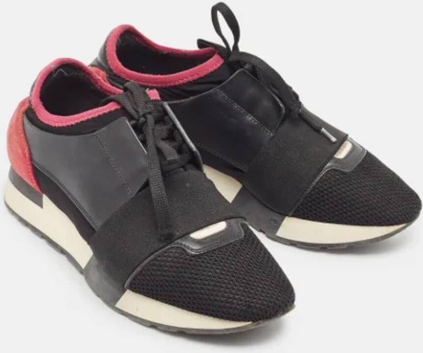 Balenciaga Vintage Pre-owned Leather sneakers Black Dames