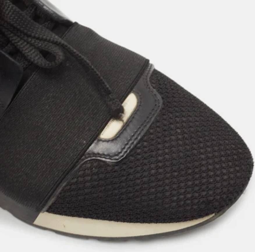 Balenciaga Vintage Pre-owned Leather sneakers Black Dames