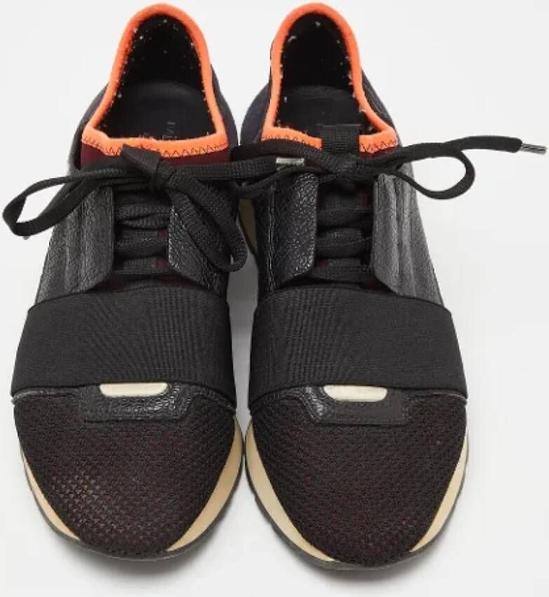 Balenciaga Vintage Pre-owned Leather sneakers Black Dames