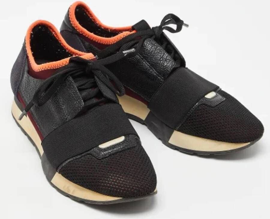 Balenciaga Vintage Pre-owned Leather sneakers Black Dames