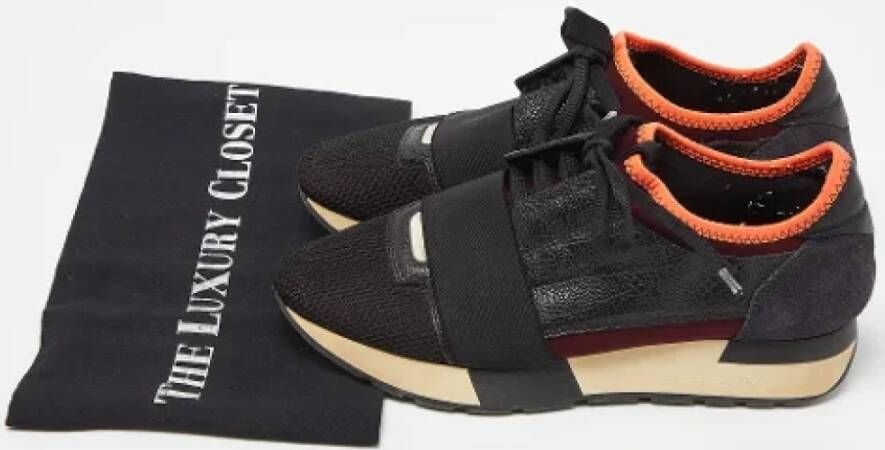 Balenciaga Vintage Pre-owned Leather sneakers Black Dames