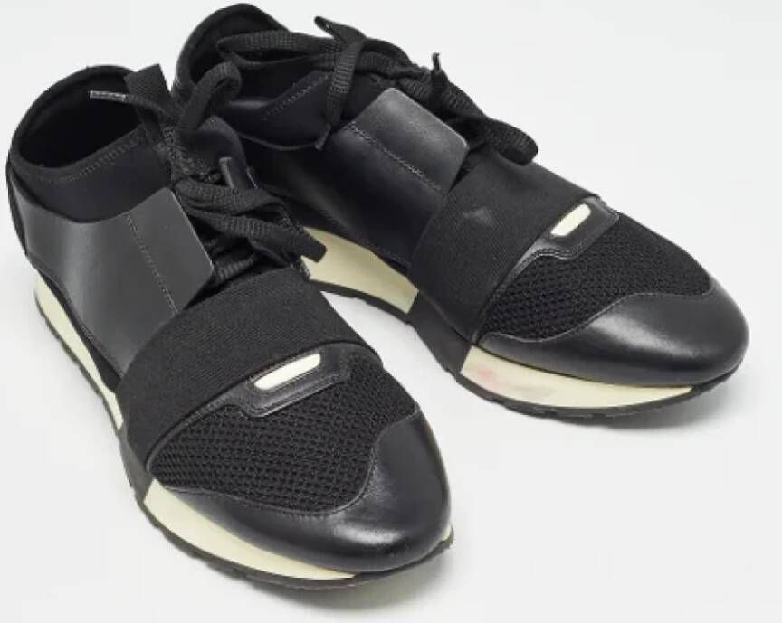 Balenciaga Vintage Pre-owned Leather sneakers Black Dames