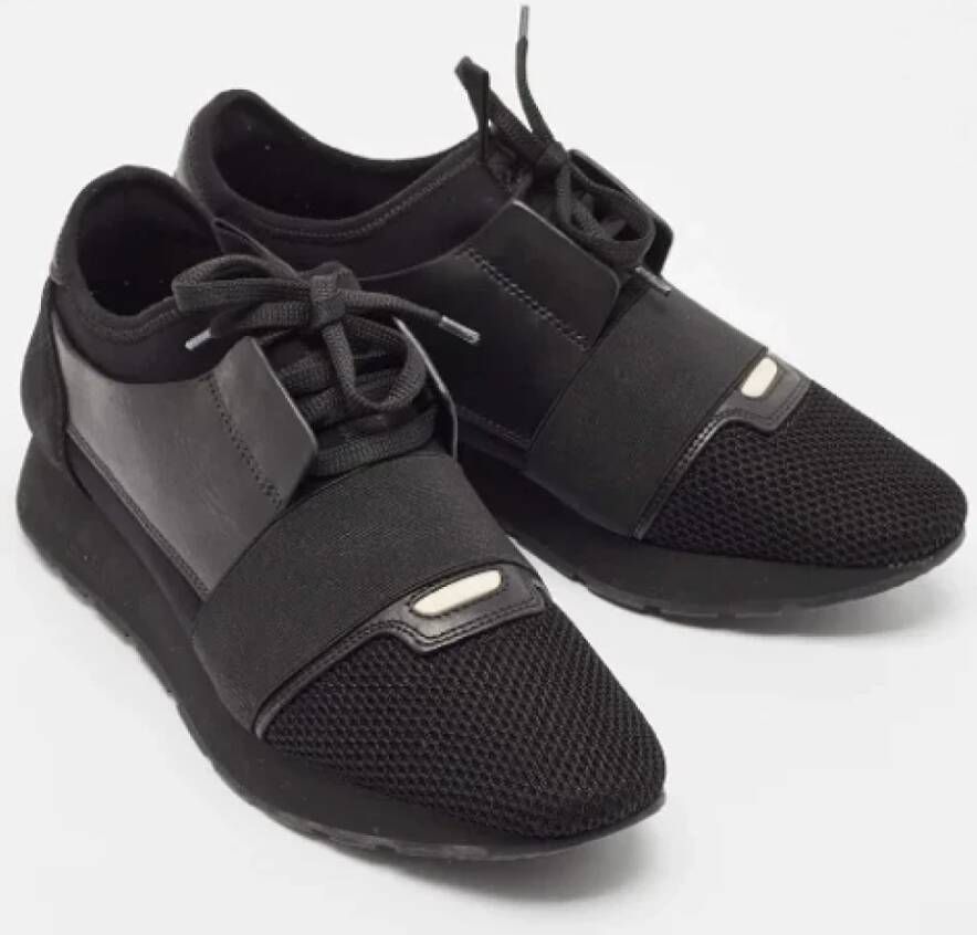 Balenciaga Vintage Pre-owned Leather sneakers Black Dames