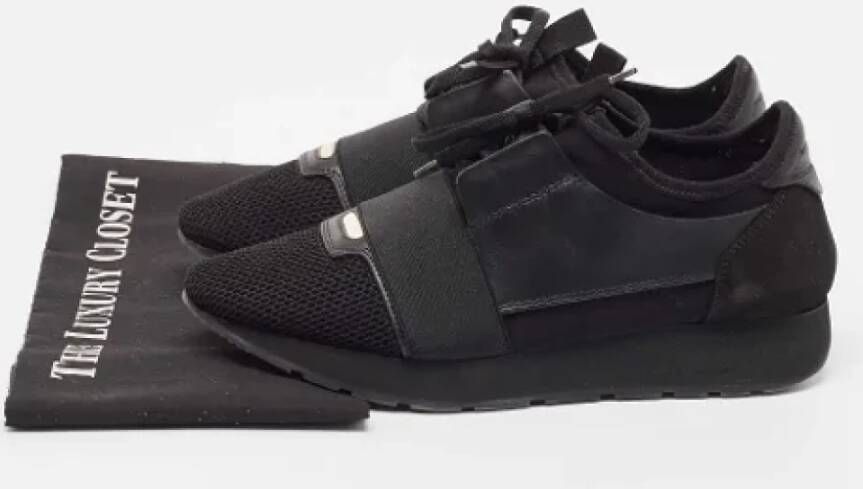 Balenciaga Vintage Pre-owned Leather sneakers Black Dames
