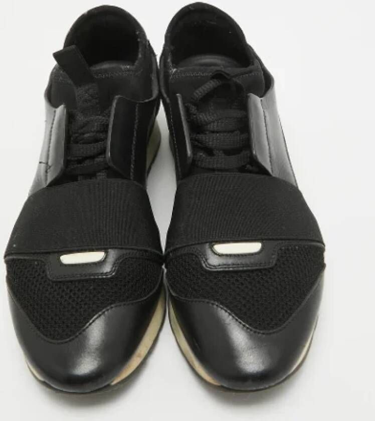 Balenciaga Vintage Pre-owned Leather sneakers Black Dames