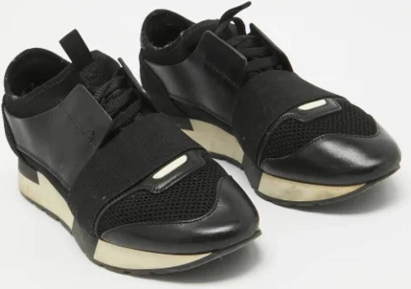 Balenciaga Vintage Pre-owned Leather sneakers Black Dames
