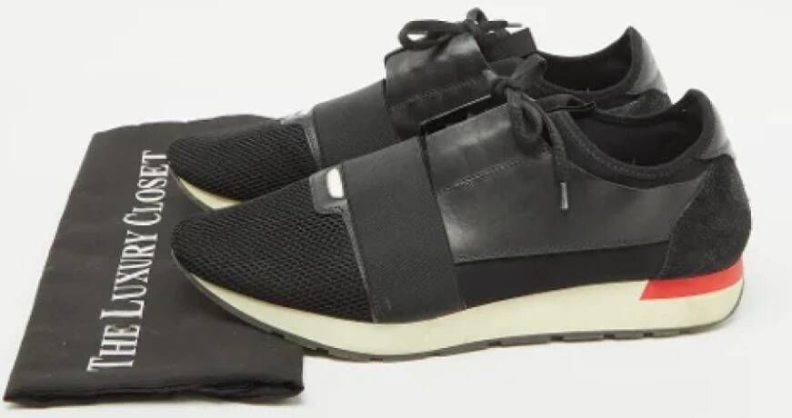 Balenciaga Vintage Pre-owned Leather sneakers Black Heren