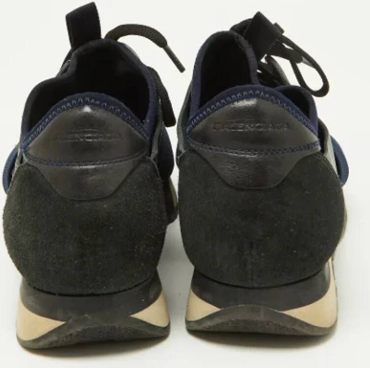 Balenciaga Vintage Pre-owned Leather sneakers Blue Dames