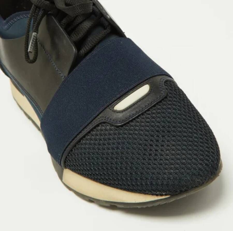 Balenciaga Vintage Pre-owned Leather sneakers Blue Dames