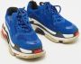 Balenciaga Vintage Pre-owned Leather sneakers Blue Dames - Thumbnail 4