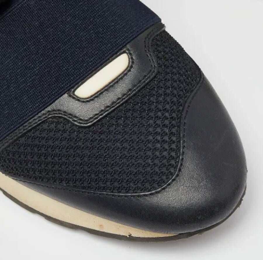 Balenciaga Vintage Pre-owned Leather sneakers Blue Dames