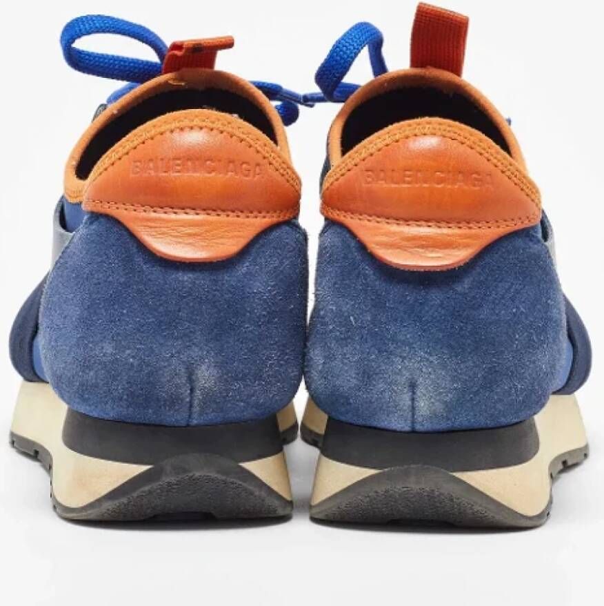 Balenciaga Vintage Pre-owned Leather sneakers Blue Dames