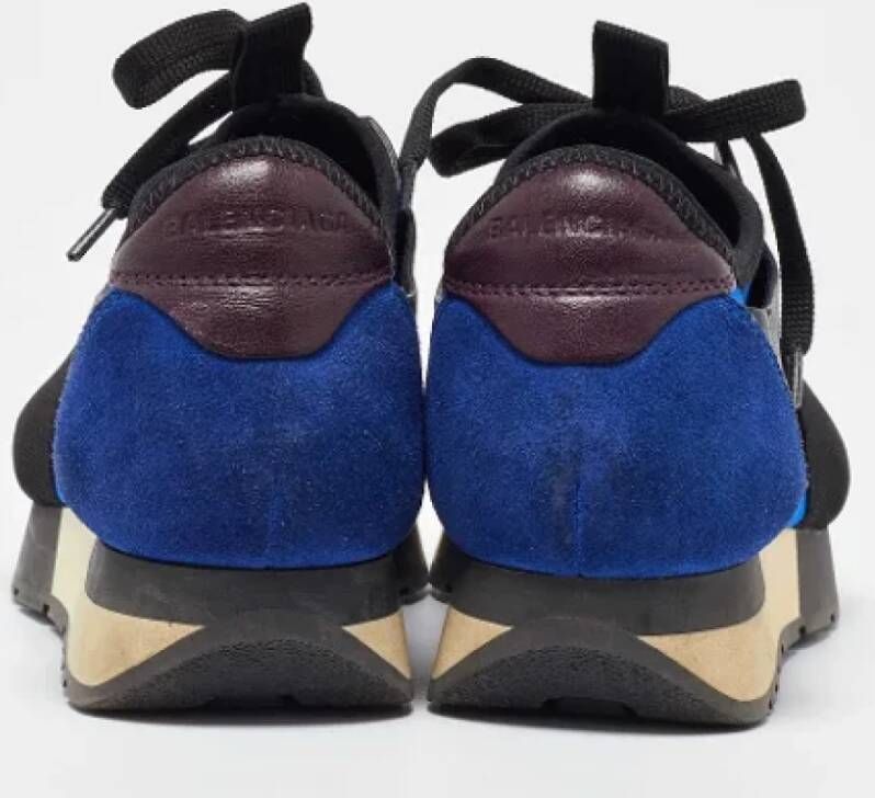Balenciaga Vintage Pre-owned Leather sneakers Blue Dames