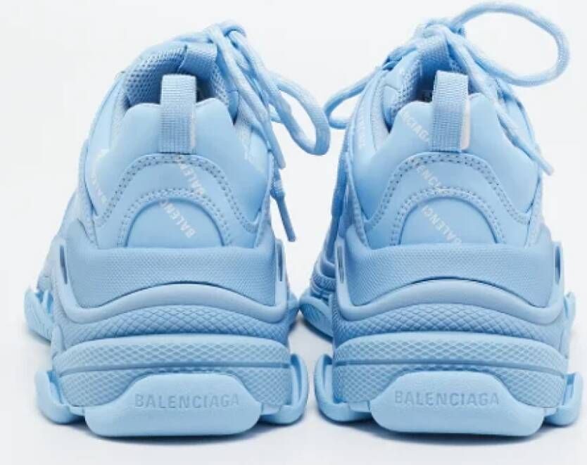 Balenciaga Vintage Pre-owned Leather sneakers Blue Dames