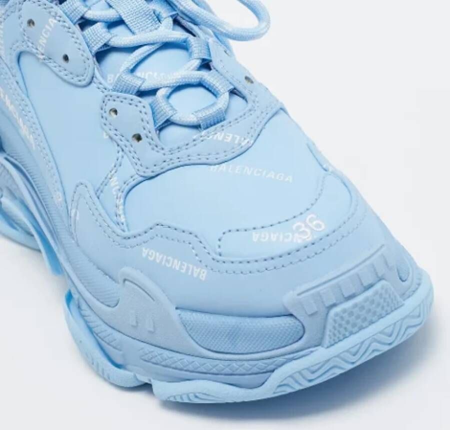 Balenciaga Vintage Pre-owned Leather sneakers Blue Dames