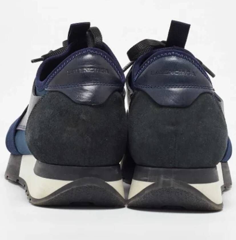 Balenciaga Vintage Pre-owned Leather sneakers Blue Dames