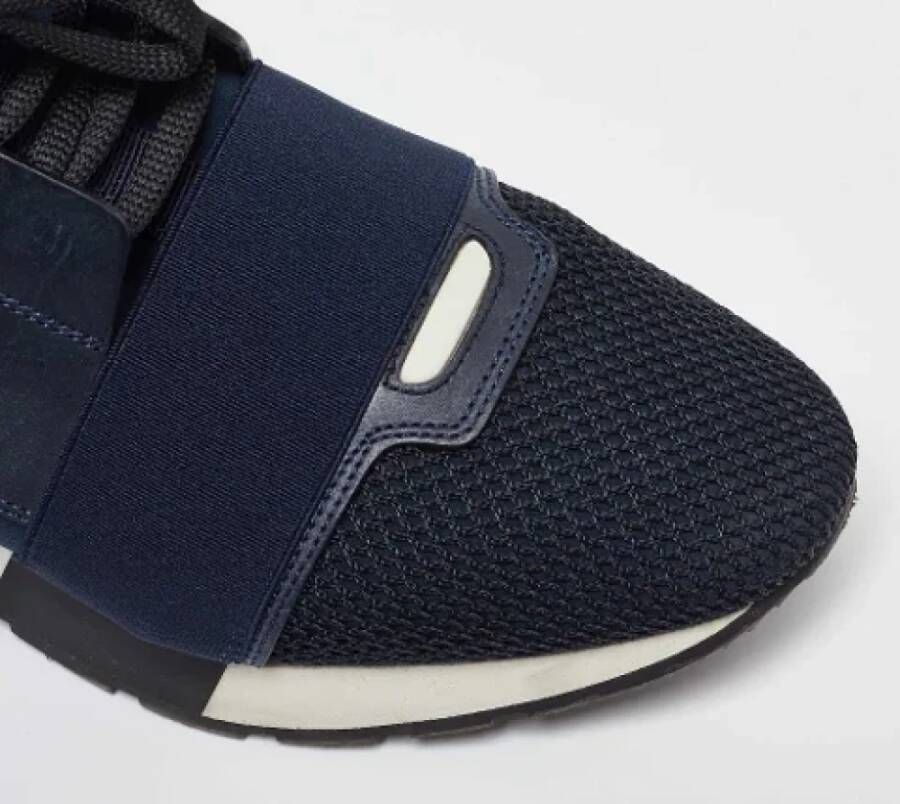 Balenciaga Vintage Pre-owned Leather sneakers Blue Dames