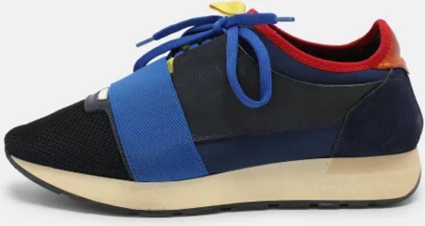 Balenciaga Vintage Pre-owned Leather sneakers Blue Dames