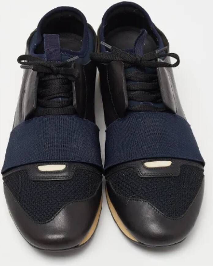Balenciaga Vintage Pre-owned Leather sneakers Blue Heren