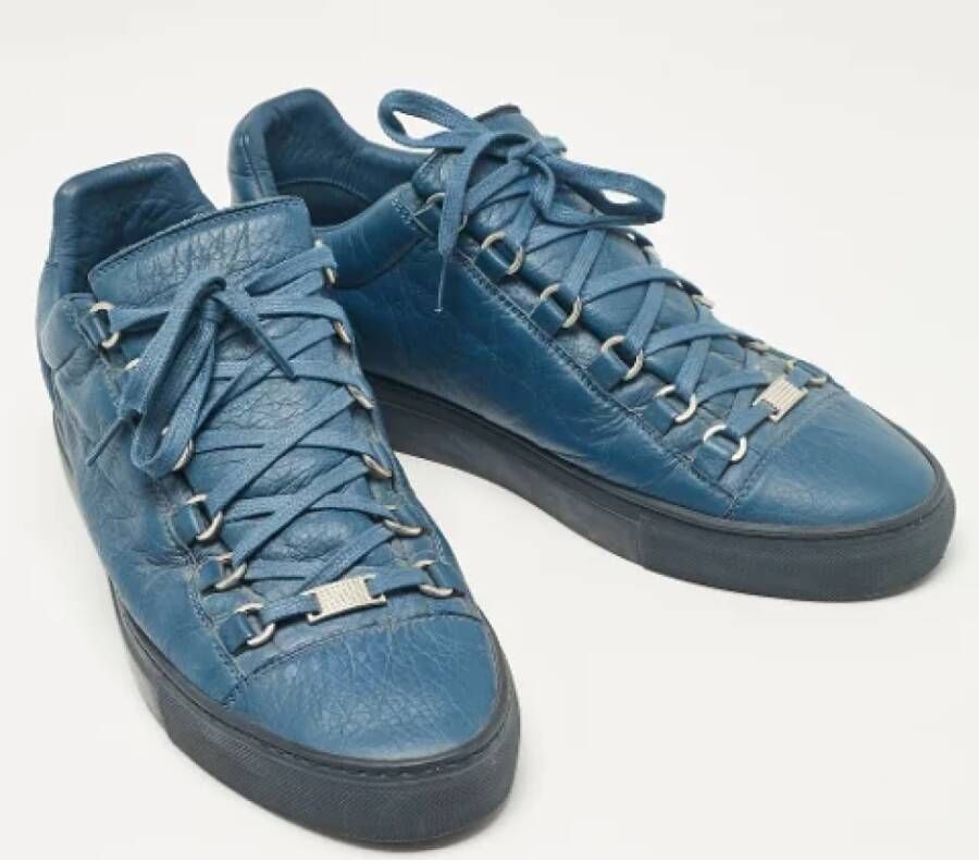 Balenciaga Vintage Pre-owned Leather sneakers Blue Heren