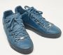 Balenciaga Vintage Pre-owned Leather sneakers Blue Heren - Thumbnail 3