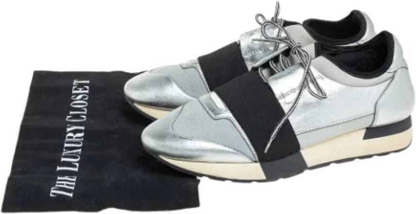 Balenciaga Vintage Pre-owned Leather sneakers Gray Dames